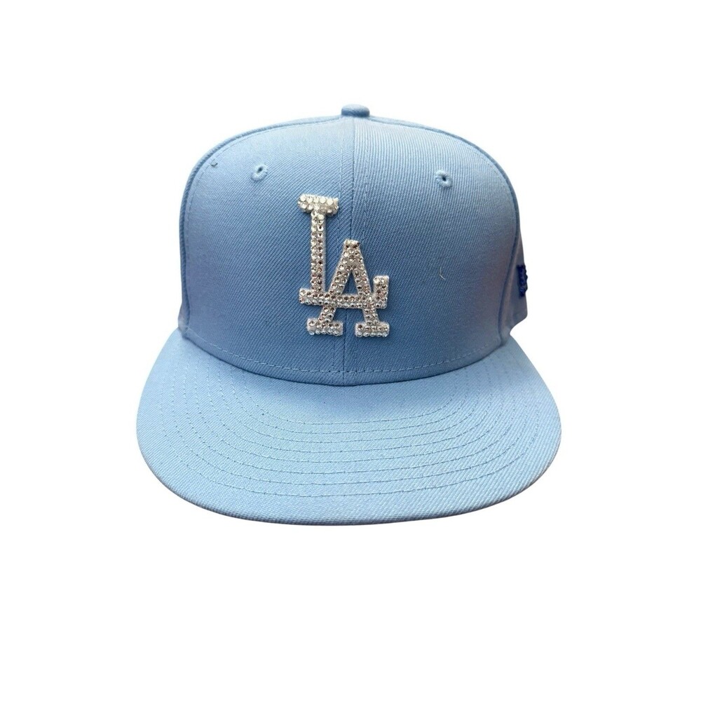 New Era LA Dodgers 59FIFTY Rhinestone World Series 2020 Hat 7 1/4 Blue - Picture 1 of 8